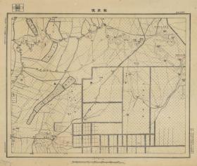 【现代喷绘工艺品】江苏省《鲍家墩》附近图（含阜宁部分区域）（1932至1945年制图）一比五万 字迹模糊请务必认准再购买