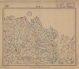 【现代喷绘工艺品】江苏省《竹镇集》附近图（含六合、天长、盱眙部分区域）（1933至1935年制图）一比五万 字迹模糊请务必认准再购买