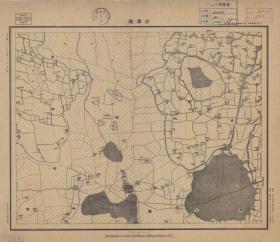【现代喷绘工艺品】江苏省《沙沟镇》附近图（含高邮、兴化、宝应、盐城部分区域）（1933至1935年制图）一比五万 字迹模糊请务必认准再购买