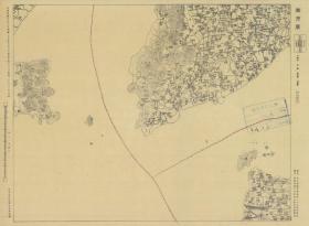 【现代喷绘工艺品】江苏省《南方泉》附近图（含吴县、武进、无锡部分区域）（1932至1945年制图）一比五万 字迹模糊请务必认准再购买
