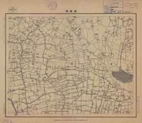 【现代喷绘工艺品】江苏省《望直港》附近图（含高邮、宝应部分区域）（1933至1935年制图）一比五万 字迹模糊请务必认准再购买