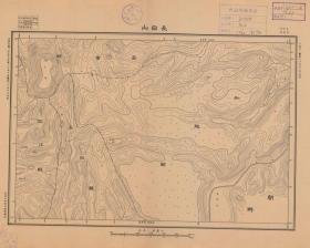 【现代喷绘工艺品】吉林辽宁《长白山》附近图（1931年制图）一比十万