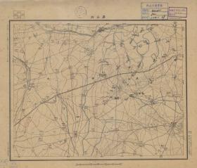 【现代喷绘工艺品】江苏省《房山街》附近图（含东海部分区域）（1933至1935年制图）一比五万 字迹模糊请务必认准再购买