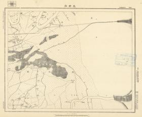 【现代喷绘工艺品】江苏省《北坍灶》附近图（含阜宁、盐城部分区域）（1932至1945年制图）一比五万 字迹模糊请务必认准再购买