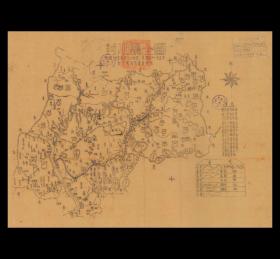 【现代喷绘工艺品】广东《封川县全图(1942)》 民国年间制图