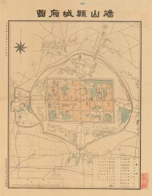 【现代喷绘工艺品】《砀山县城厢图》 民国制图 原图复刻