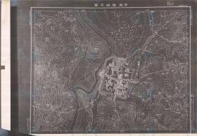 【现代喷绘工艺品】湖北《安陆县城市图》 民国制图 原图复刻