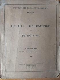 Histoire diplomatique de 1870 A 1914(1870—1914外交史）
