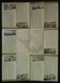 1938年满洲侵华史料！《满洲资源馆案内》 双面印刷！（满洲资源馆案内图！满洲国-交通、矿产、农产、畜产、水产资源！）漂亮品相！珍稀 民国老地图！