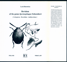 【昆虫分类学】【甲虫分类学】Borowiec L 1991: Revision of the genus Spermophagus Schoenherr [广颈豆象属之修订]