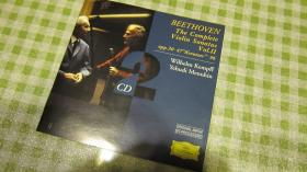 古典音乐  CD     贝多芬小提琴奏鸣曲全集   （肯普夫，梅纽因演奏）  二张