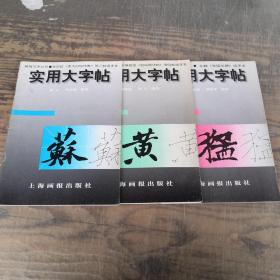 实用大字帖：宋苏轼《李太白仙诗卷》等二帖选字本，黄庭坚《松风阁诗帖》，北魏《张猛龙碑》三本合售