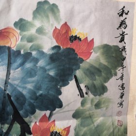 富华，写意花鸟，花鸟画作品（六张：美好生活红似火，喜事连连，迎春图，春曲 等，58*29厘米）