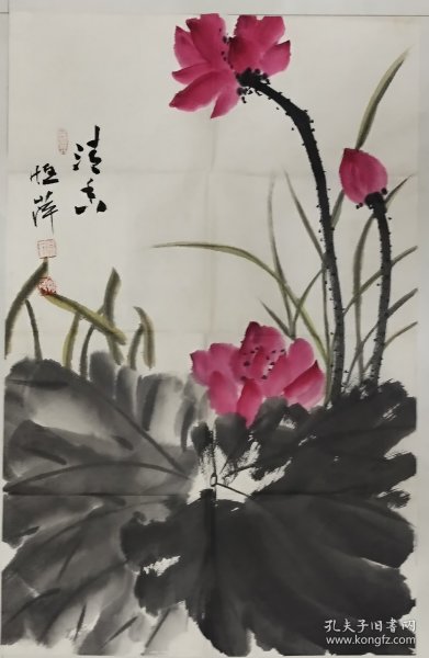 E026 国画花鸟条幅 清香 60x45