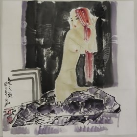 717 国画人物四尺斗方 现代仿品 古代仕女 夏之梦 68X68