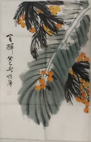 E022 精品国画花鸟条幅 芭蕉情   60x40