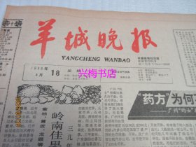 羊城晚报：1988年4月18日——岭南佳果呈现“优而不稀”势头、“药方”为何不怎么灵？：广州的士拒载问题思考之一、 承包·竞争·风险：广重的变化给人们的启示、航道上的安全之星：记“天湖”轮船长庄木春