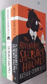 福尔摩斯探案集三册  The Return of Sherlock Holmes + The Adventures of Sherlock Holmes + The Memoirs of Sherlock Holmes （三册合售 有少量插图 英国进口书）