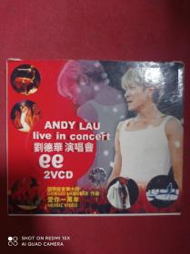 VCD碟片2张   ANDY LAU LIVE IN CONCERT  刘德华演唱会  1999