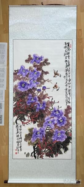 安徽画家、剪纸名家陈雪峰先生画展作品、四尺整纸卷轴