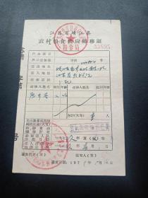 各种粮油票证770-江苏省靖江县-农村粮食供应转移证