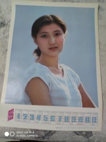 1986年历画:电影演员 林芳兵 4开 9品