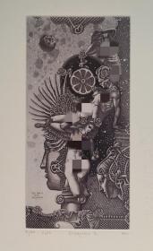白俄罗斯—Sidorenko Gleb 《潘多拉》铜版画藏书票原作精品收藏