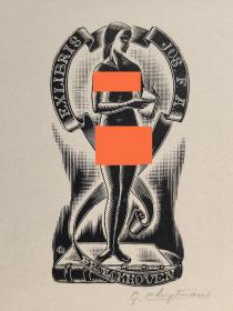 比利时——Germaine Cluytmans 藏书票版画原作1精品收藏 1939