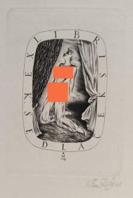 荷兰——Wim Zwiers 藏书票版画原作1精品收藏 有签名8.1*12.4cm
