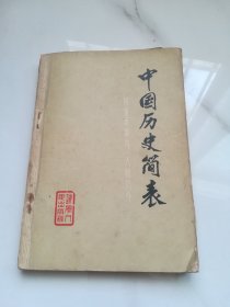 中国历史简表  1973年1版1印   有语录