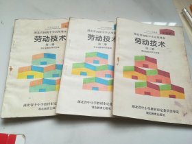 90年代老课本 九年义务教育湖北省中学试用课本 劳动技术 全三册 农村版