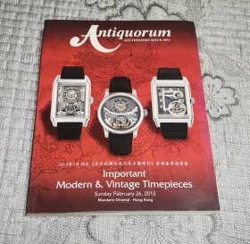 Antiquorum Improtant Modern & Vintage Timepieces、February 26 2012 Hong Kong