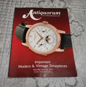 Antiquorum Improtant Modern & Vintage Timepieces June 26 2010 Hong Kong