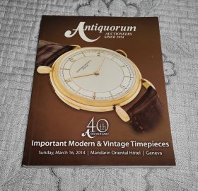 Antiquorum Improtant Modern & Vintage Timepieces、March 16 2014 Geneva