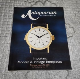 Antiquorum Improtant Modern & Vintage Timepieces、March 10 2011 New York