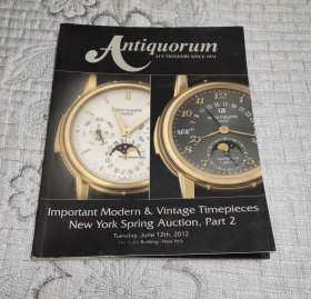 Antiquorum Improtant Modern & Vintage Timepieces New York Spring Auction,Part 2、June 2012