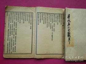 民国商务印书馆排印《历代名人小简》卷上、下二册全，共收从汉-元帝王将相、才子名流往来书信