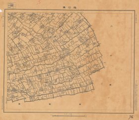 【提供资料信息服务】【复制品】民国25年1936年上海市浦东新区金桥镇陆行村《陆行镇街道图》民国上海市浦东陆行镇老地图老城区街道图老城厢图街道分布图古建筑寺庙河道遗址分布地图