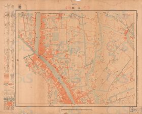 【提供资料信息服务】【复制品】民国23年1934年浙江省杭州市大关凤山门艮山门拱宸桥海潮寺湖墅江干凈慈寺六和塔清泰门庆春门三潭印月松木场吴山武林门新市场岳坟闸口老地图老城区街道图老城厢图街道分布图古建筑寺庙河道遗址分布地图