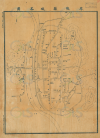 【提供资料信息服务】民国27二十三年1938年湖南省永州市零陵区《零陵县城区图》民国零陵县老地图老城区街道图老城厢图街道分布图到每个村地图古建筑寺庙河道遗址分布地图