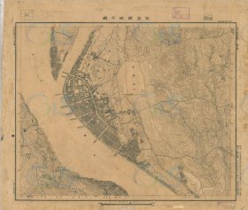 【提供资料信息服务】【复制品】民国36年1947年湖北省宜昌市《宜昌县城市图》民国宜昌老地图老城区图城市街道图老城厢图街道分布图到每个村地图古建筑寺庙河道遗址分布地图
