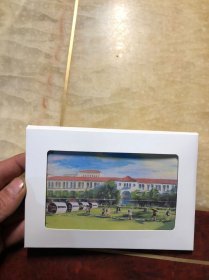 明信片 上海外国语大学（全套15枚 有外函套）李墙 绘制 校园风光 少见