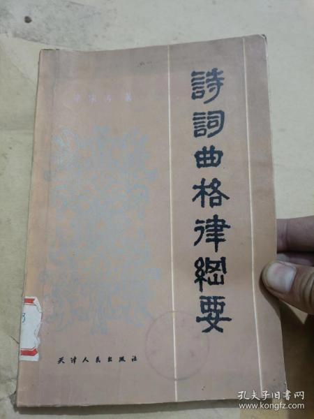 诗词曲格律纲要（32开）沙北3架--4横--37