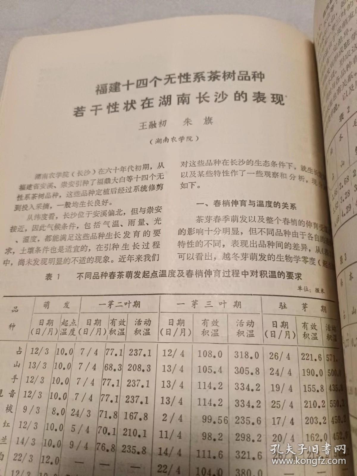 福建茶叶 1983年第1、2、3期合售（16开）沙南窗柜---下放