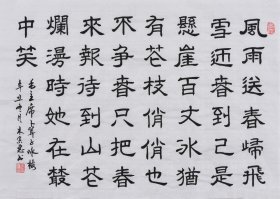 【九年老店，六千好评】【名家书法作品】山东舜源书画艺术院院士，当代书法名家朱老师亲笔手写行书书法作品《卜算子咏梅》SF6178
