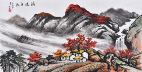 【九年老店，六千好评，画家直供，臻藏级原创山水画】山东国画名家王老师纯手绘作品《鸿运当头》SS5683，作品苍茫高古，浑厚华滋，富有意蕴，欢迎收藏！