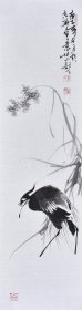 【签约名家手绘国画真迹】(支持定制)】艺术潜力股，青年实力画家杨老师原创水墨花鸟画《雅趣》HN15081，三尺对开竖幅，欢迎收藏！！