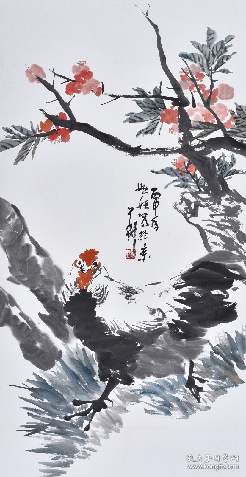 【原创精品~保证真迹~可提供合影】当代青年实力画家龚老师水墨写意花鸟画作品《大吉祥》HN14644