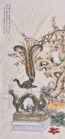 【精品工笔画推荐】山东工笔画名家陈老师手绘工笔花鸟画作品《春趣图》HN16412