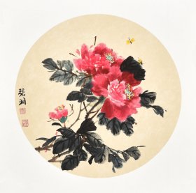 【国画纯手绘】【中国工笔画协会会员】 张老师参加多次画展获奖并被收藏 原创花鸟画《凝香》 HN10691 三尺斗方